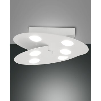 Fabas Luce Cake Plafondlamp LED Wit, 6-lichts