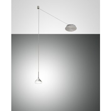 Fabas Luce Isabella Hanglamp LED Chroom, Nikkel mat, 1-licht