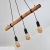 Seegaard Hanglamp Hout licht, Zwart, 3-lichts