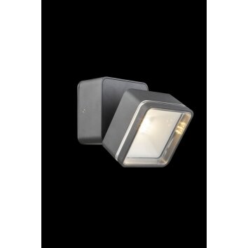 Globo LISSY Buiten muurverlichting LED Antraciet, 1-licht