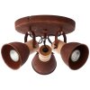Brilliant Frieda Spotlamp Hout donker, Roest, 3-lichts