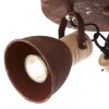 Brilliant Frieda Spotlamp Hout donker, Roest, 3-lichts