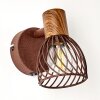 Arjen Muurlamp Hout donker, Roest, 1-licht