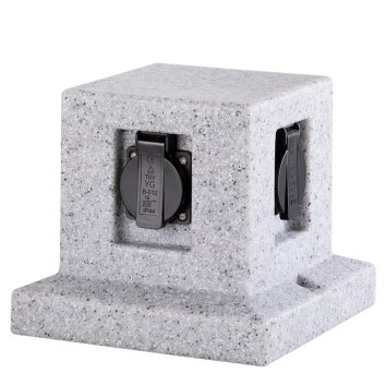 Trio verlichting Buitencontactdoos Grijs