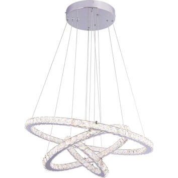 Globo MARILYN I Hanger Chroom, Kristaloptiek, 1-licht, Afstandsbediening