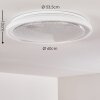 Rufi Plafondlamp LED Wit, 1-licht, Afstandsbediening