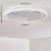 Rufi Plafondlamp LED Wit, 1-licht, Afstandsbediening