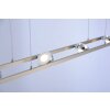 Leuchten-Direkt Ls-OPTI Hanglamp LED roestvrij staal, 8-lichts, Afstandsbediening, Kleurwisselaar