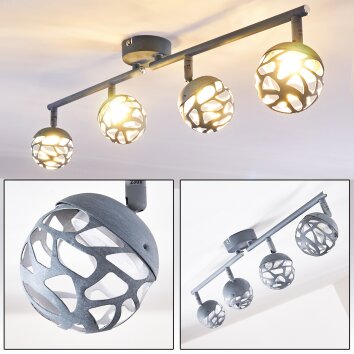 Covane Plafondlamp LED Blauw, Grijs, 4-lichts