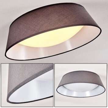Negio Plafondlamp LED Grijs, Wit, 1-licht