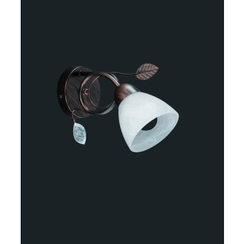 Trio TRADITIO Muurlamp Donkerbruin, Roest, 1-licht