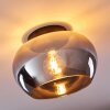 Molloy Plafondlamp Chroom, Rookkleurig, 1-licht