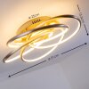 Manning Plafondlamp LED Nikkel mat, 1-licht