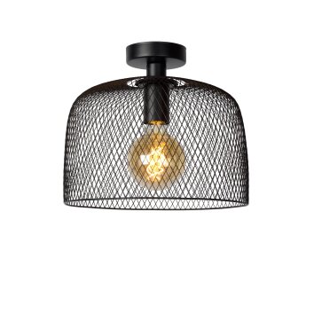 Lucide MESH Plafondlamp Zwart, 1-licht
