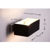 Ideallux BOX Muurlamp Zwart, 2-lichts