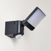 Larvik Buiten muurverlichting LED Antraciet, 1-licht, Bewegingsmelder