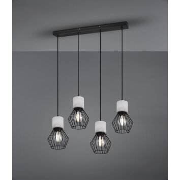 Trio Jamiro Hanglamp Zwart, 4-lichts