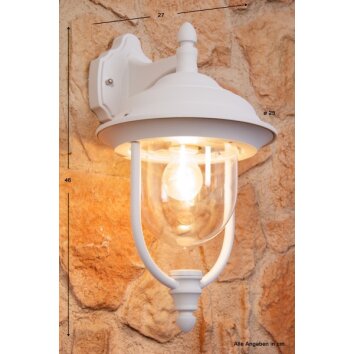 Konstsmide PARMA Muurlamp Transparant, Helder, Wit, 1-licht