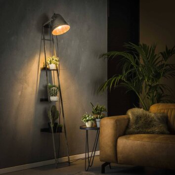LISSE Wandplankenlamp Grijs, Zwart, 1-licht