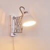 Stranderott Muurlamp Chroom, Wit, 1-licht