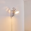 Stranderott Muurlamp Chroom, Wit, 1-licht