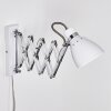 Stranderott Muurlamp Chroom, Wit, 1-licht