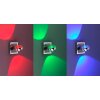 Leuchten-Direkt Ls-OPTI Muurlamp LED roestvrij staal, 2-lichts, Afstandsbediening, Kleurwisselaar