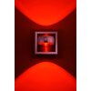 Leuchten-Direkt Ls-OPTI Muurlamp LED roestvrij staal, 2-lichts, Afstandsbediening, Kleurwisselaar
