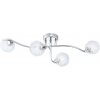 Globo ORINA Plafondlamp Chroom, Wit, 4-lichts