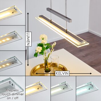 Junsele Hanglamp LED Nikkel mat, 3-lichts