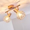 Palmira Plafondlamp Koperkleurig, 2-lichts