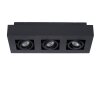 Lucide XIRAX Plafond spot LED Zwart, 3-lichts