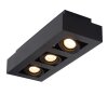 Lucide XIRAX Plafond spot LED Zwart, 3-lichts