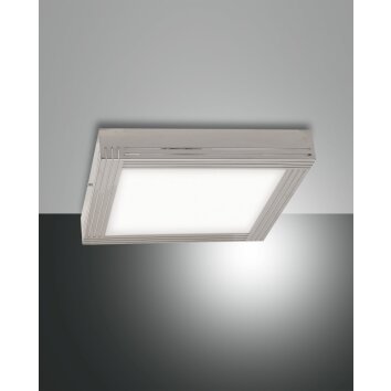 Fabas Luce Egon Plafondlamp LED Nikkel mat, 1-licht