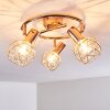 Palmira Plafondlamp Koperkleurig, 3-lichts