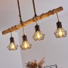 Bardhaman Hanglamp Bruin, Zwart, 4-lichts