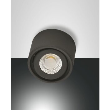 Fabas Luce Anzio Plafondlamp LED Antraciet, 1-licht