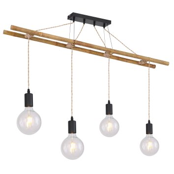 Globo LIONI Hanger Bruin, Zwart, 4-lichts