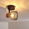 Grongroft Plafondlamp Hout licht, Zwart, 1-licht