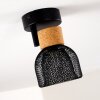 Grongroft Plafondlamp Hout licht, Zwart, 1-licht