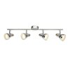 Globo CAPPUCCINO Plafond straler LED Nikkel mat, 4-lichts
