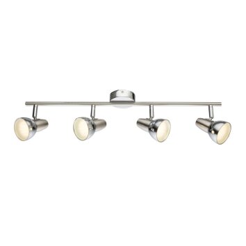 Globo CAPPUCCINO Plafond straler LED Nikkel mat, 4-lichts