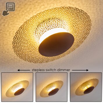 Sunrise Plafondlamp LED Goud, Roest, 1-licht