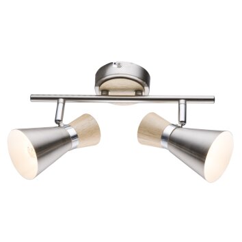 Globo Plafond straler Nikkel mat, 2-lichts