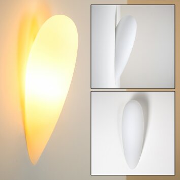 Kubbe Muurlamp Wit, 1-licht