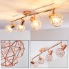 Palmira Plafondlamp Koperkleurig, 4-lichts