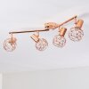 Palmira Plafondlamp Koperkleurig, 4-lichts