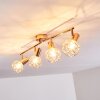 Palmira Plafondlamp Koperkleurig, 4-lichts