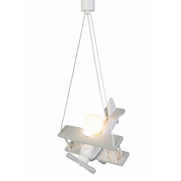 Waldi Flugzeug Hanglamp Grijs, Wit, 1-licht