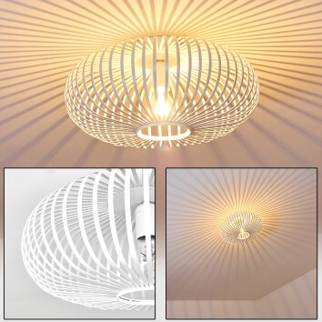 Ovari Plafondlamp Wit, 1-licht